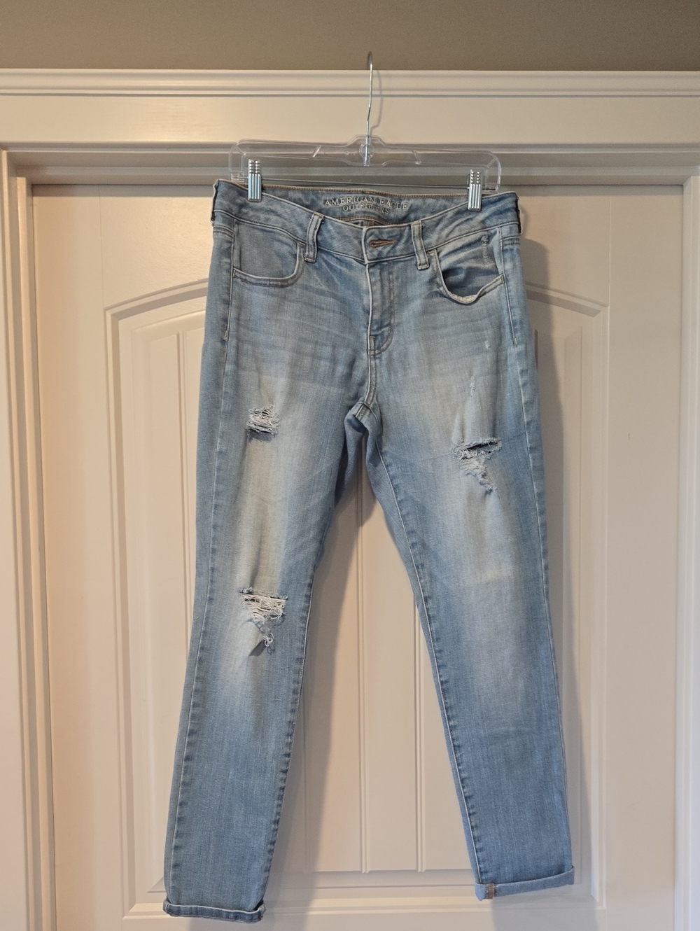 American Eagle Size 10 Light Blue Denim Jeggings Jeans